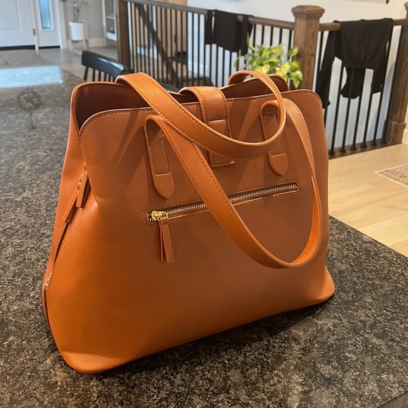 FAWN Design brown authentic leather satchel - Picture 2 of 5